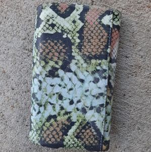 Hobo snake print wallet. Measures approx. 6.5x3 inches